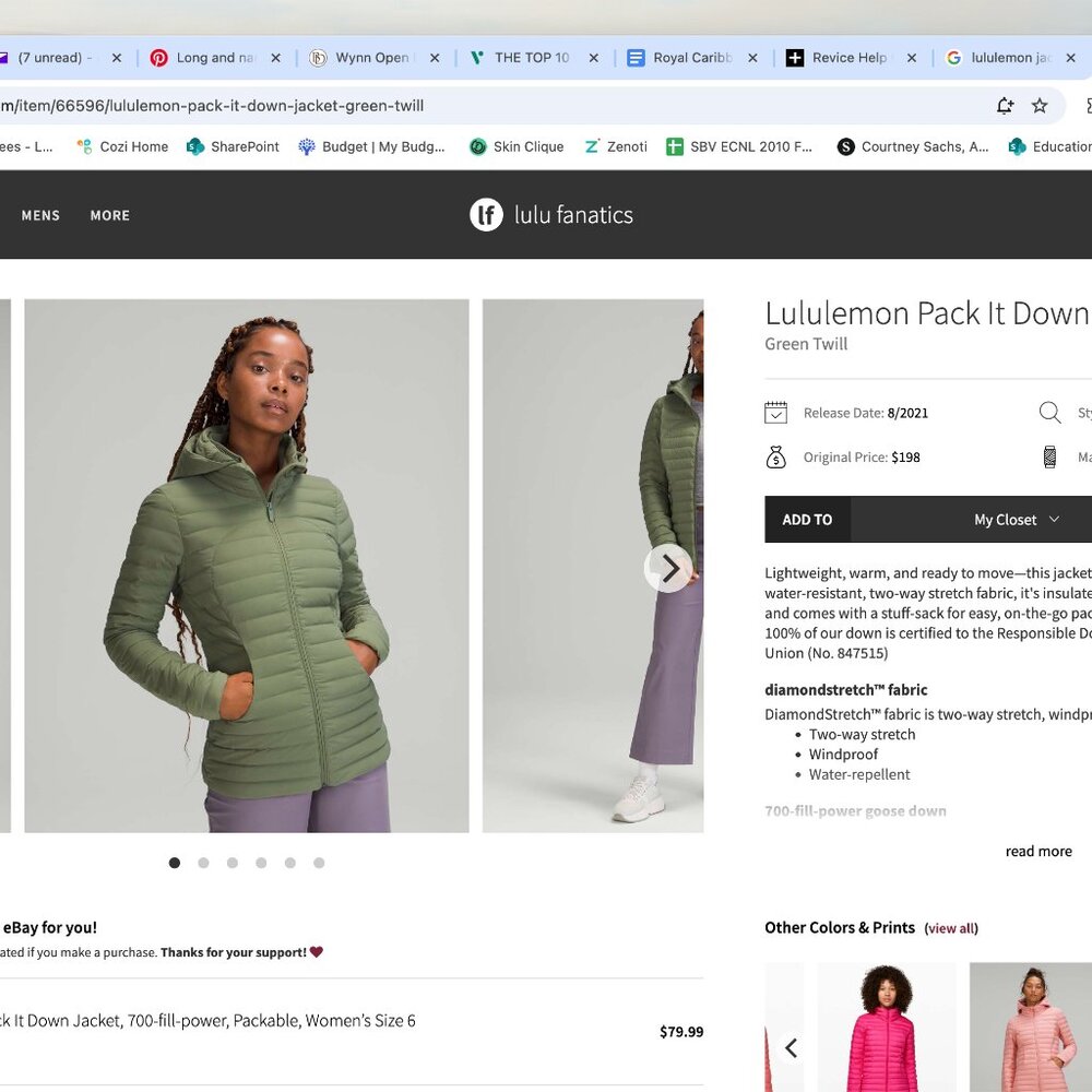 Lululemon Pack It Down Jacket